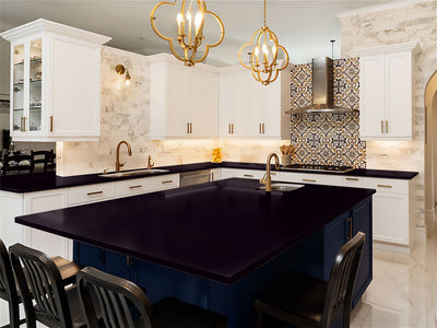 3M 2080 Gloss Black Metallic DIY Kitchen Counter Wraps