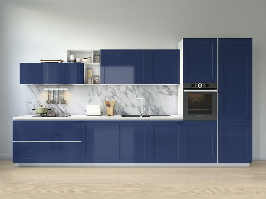 3M™ 2080 Gloss Deep Blue Metallic Kitchen Cabinet Wraps