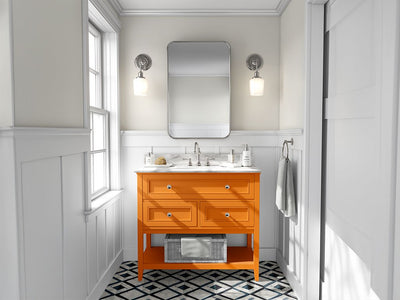 3M 2080 Gloss Deep Orange DIY Bathroom Cabinet Wraps