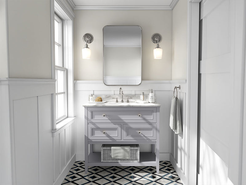 3M 2080 Gloss Storm Gray DIY Bathroom Cabinet Wraps