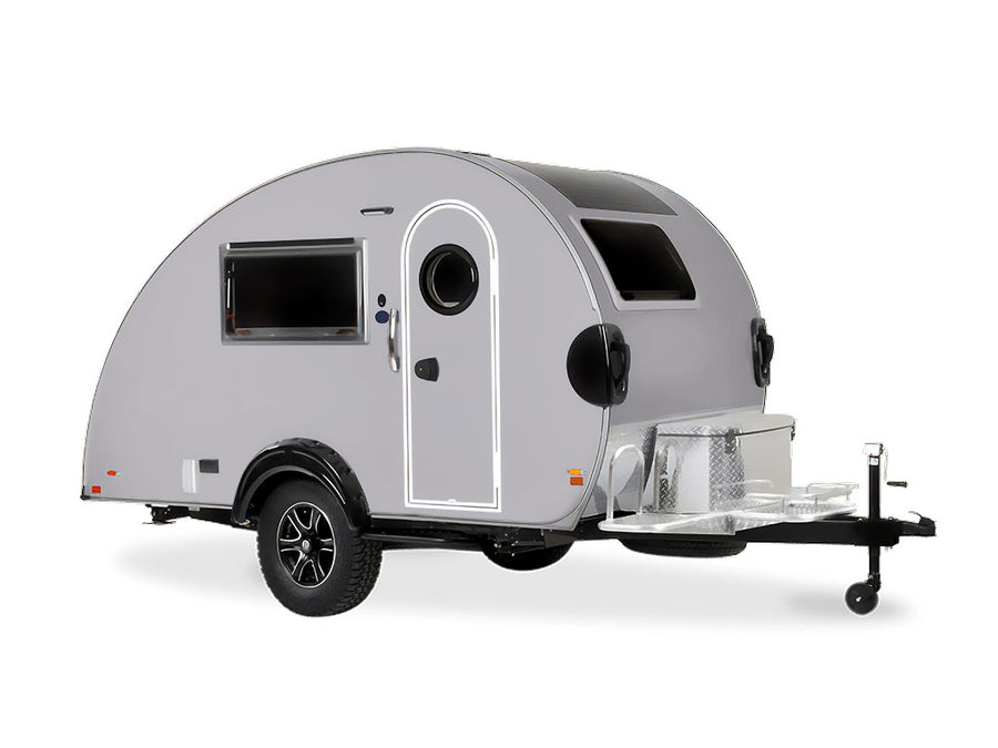 3M 2080 Gloss Storm Gray DIY Tear Drop Trailer Wraps