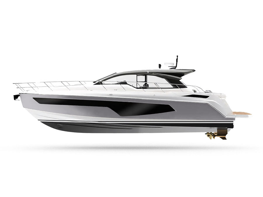 3M 2080 Gloss Storm Gray Customized Yacht Boat Wrap