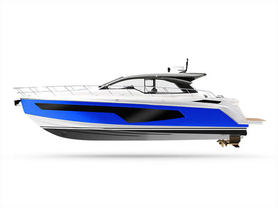 3M 2080 Gloss Intense Blue Customized Yacht Boat Wrap