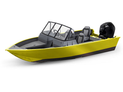3M 2080 Gloss Lucid Yellow Modified-V Hull DIY Fishing Boat Wrap