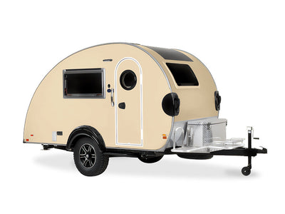 3M 2080 Gloss Light Ivory DIY Tear Drop Trailer Wraps