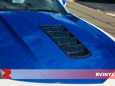 3M™ 2080 Series - Gloss Blue Fire Hood Wrap Closeup