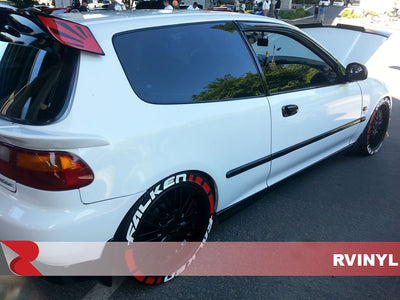 3M Gloss Dragon Fire Red Honda Civic Spoiler Decals