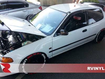 3M Gloss Dragon Fire Red Honda Civic Spoiler Decals