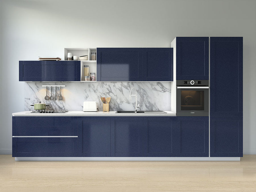 3M™ 2080 Gloss Midnight Blue Kitchen Cabinet Wraps
