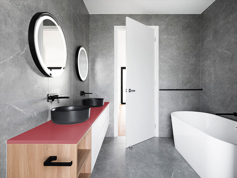 3M™ 2080 Matte Red Metallic Bathroom Countertop Wraps
