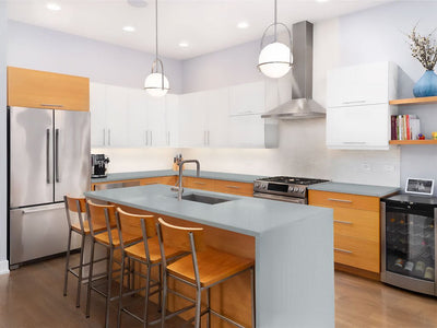 3M 2080 Matte Silver Custom Kitchen Counter Wraps