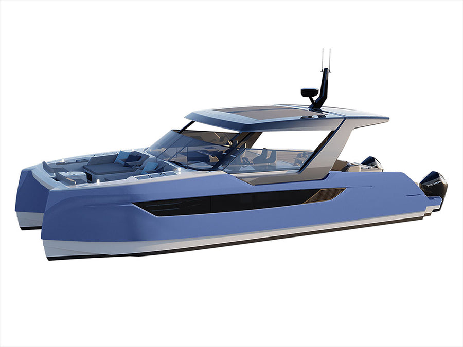 3M 2080 Matte Slate Blue Metallic Catamaran Dual-Hull Vinyl Film Wraps