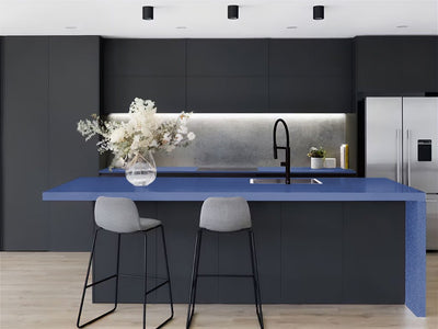 3M™ 2080 Matte Slate Blue Metallic Kitchen Countertop Wraps