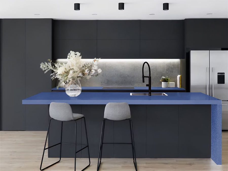 3M™ 2080 Matte Slate Blue Metallic Kitchen Countertop Wraps