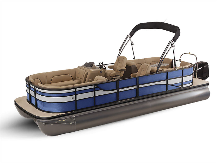 3M 2080 Matte Slate Blue Metallic Pontoon Custom Boat Wrap