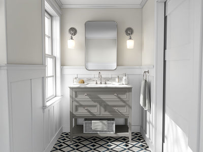 3M 2080 Matte Gray Aluminum DIY Bathroom Cabinet Wraps