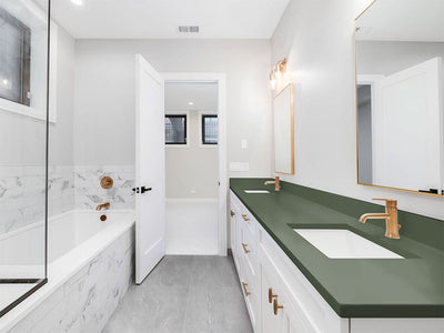 3M 2080 Matte Military Green DIY Built-In Bathroom Countertop Wraps