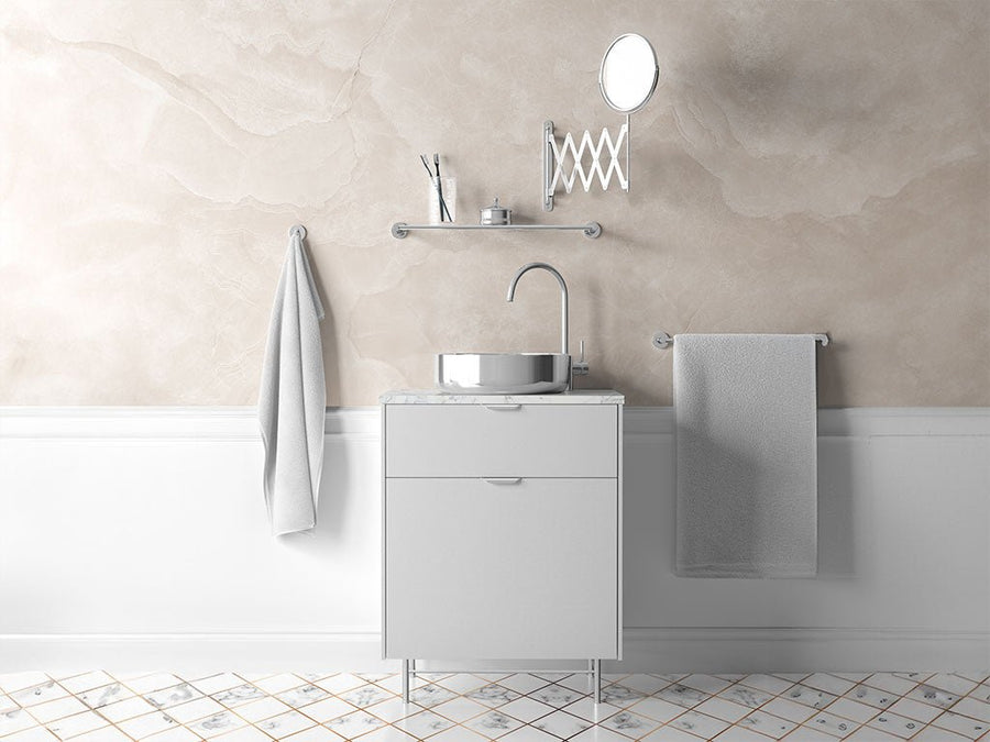 3M™ 2080 Satin White Aluminum Bathroom Cabinet Wraps