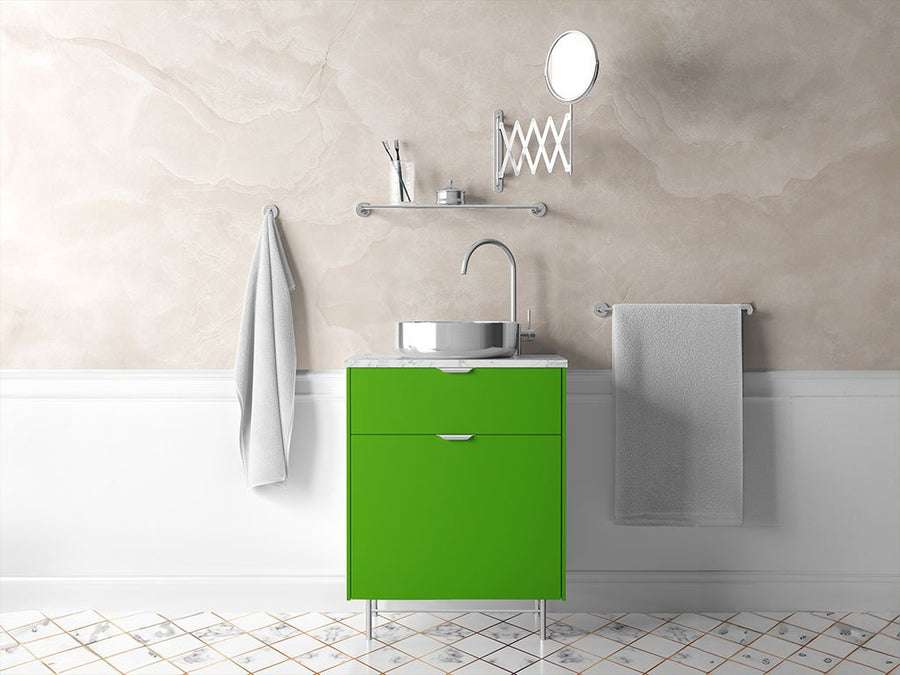 3M™ 2080 Satin Apple Green Bathroom Cabinet Wraps