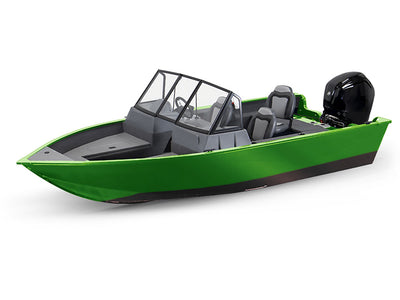 3M 2080 Satin Apple Green Modified-V Hull DIY Fishing Boat Wrap