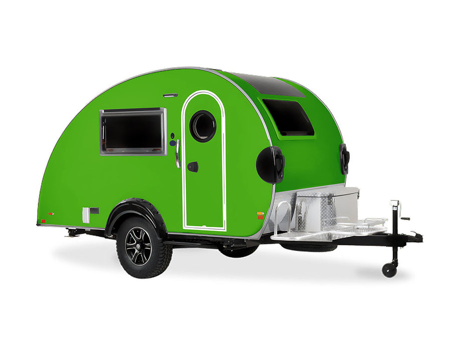 3M 2080 Satin Apple Green DIY Tear Drop Trailer Wraps