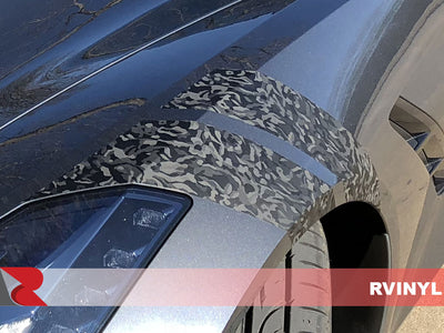 3M Shadow Black Wrapped Chevy Corvette Hood