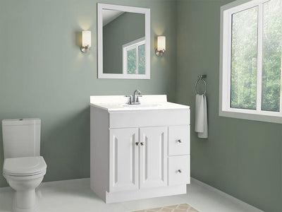 3M 2080 Satin Frozen Vanilla Custom Bathroom Counter Wraps