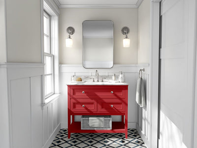 3M 2080 Satin Vampire Red DIY Bathroom Cabinet Wraps