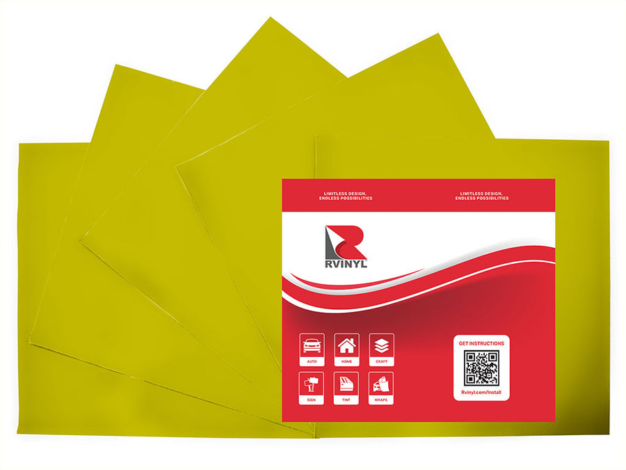 3M 3630 Light Lemon Yellow Craft Vinyl Sheet Pack