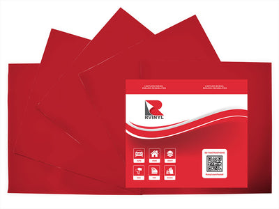 3M 3630 Red Craft Vinyl Sheet Pack