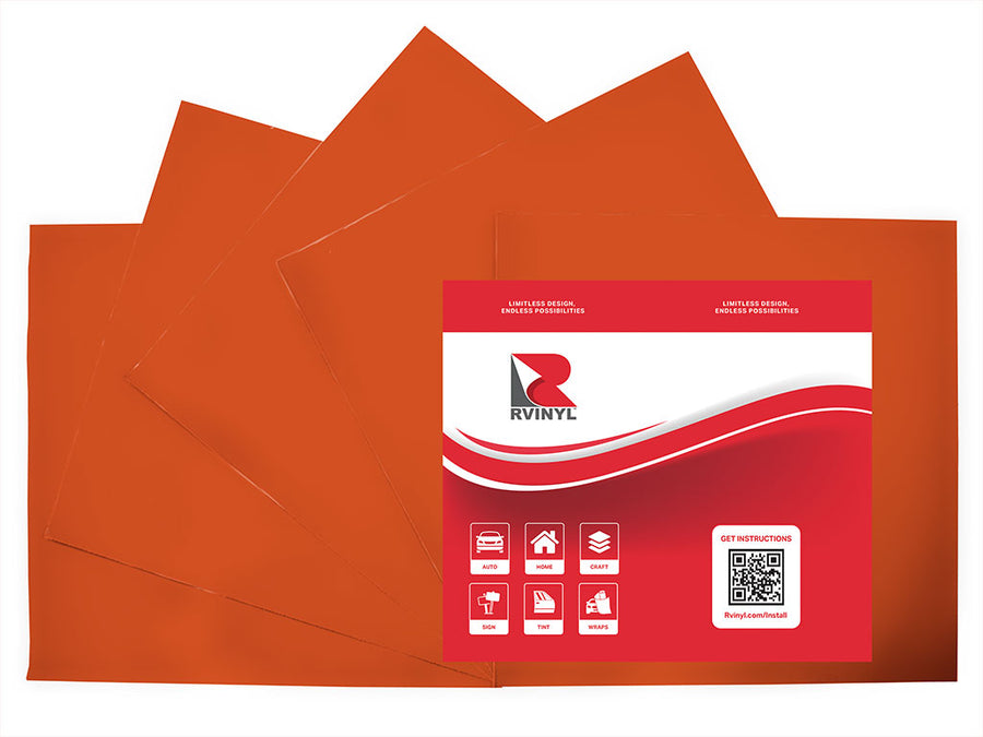 3M 3630 Orange Craft Vinyl Sheet Pack