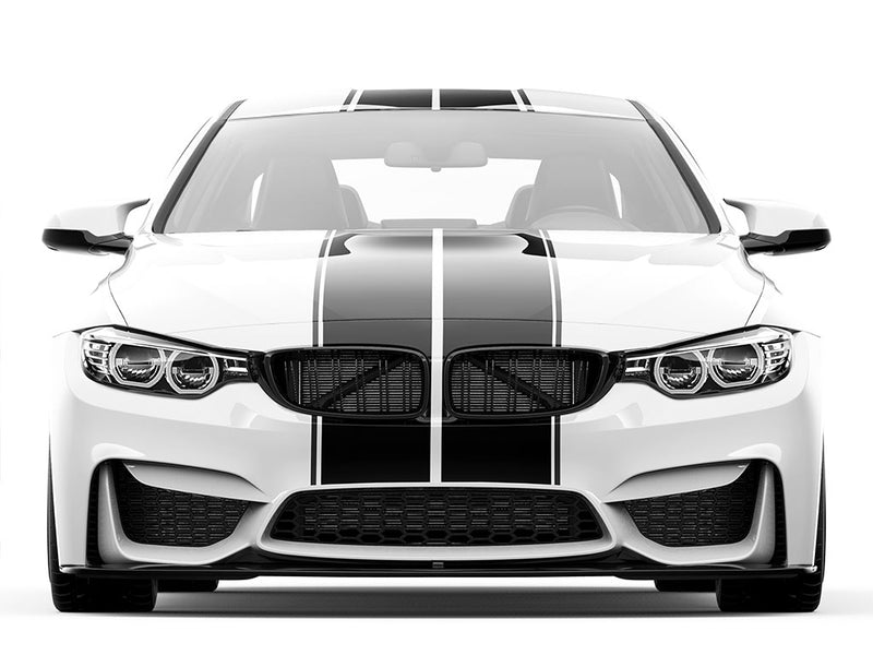 3M Black Pin Stripe With Racing Stripes