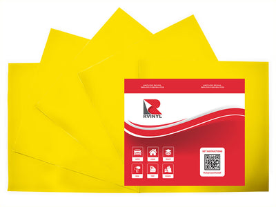 3M 50 Lemon Yellow Graphics Craft Vinyl Sheet Pack