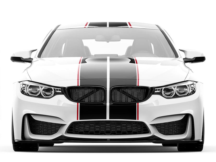 3M Dark Red Pin Stripe With Racing Stripes