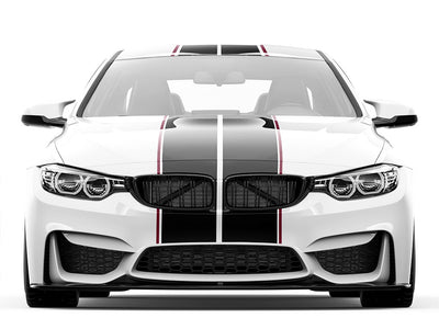 3M Burgundy Pin Stripe With Racing Stripes