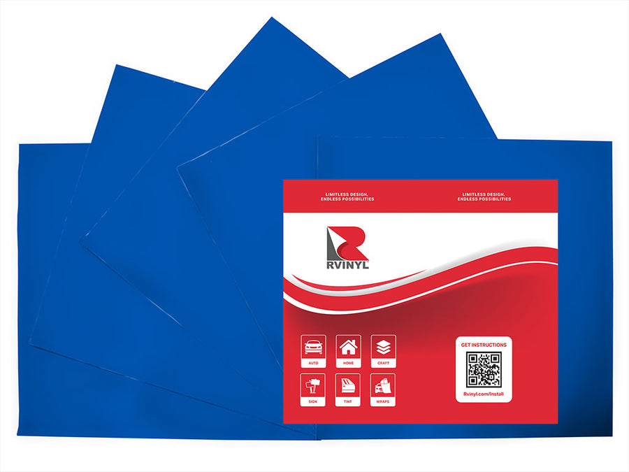 3M 50 Azure Blue Graphics Craft Vinyl Sheet Pack