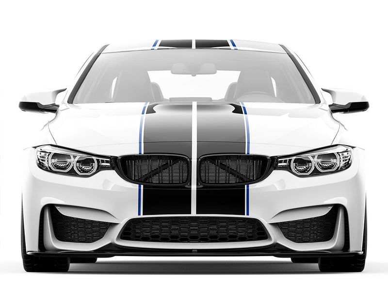 3M Sapphire Blue Pin Stripe With Racing Stripes