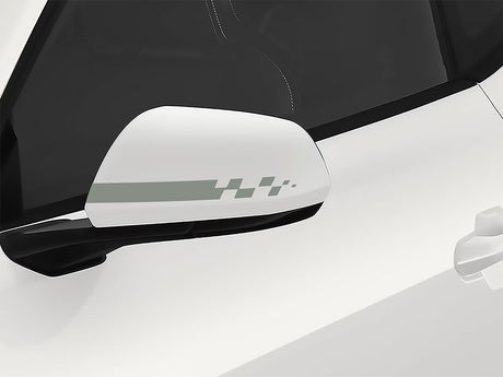 3M Light Gray Checkered Flag Side View Mirror Sticker