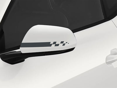 3M Nimbus Gray Checkered Flag Side View Mirror Sticker