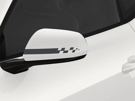 3M Nimbus Gray Checkered Flag Side View Mirror Sticker