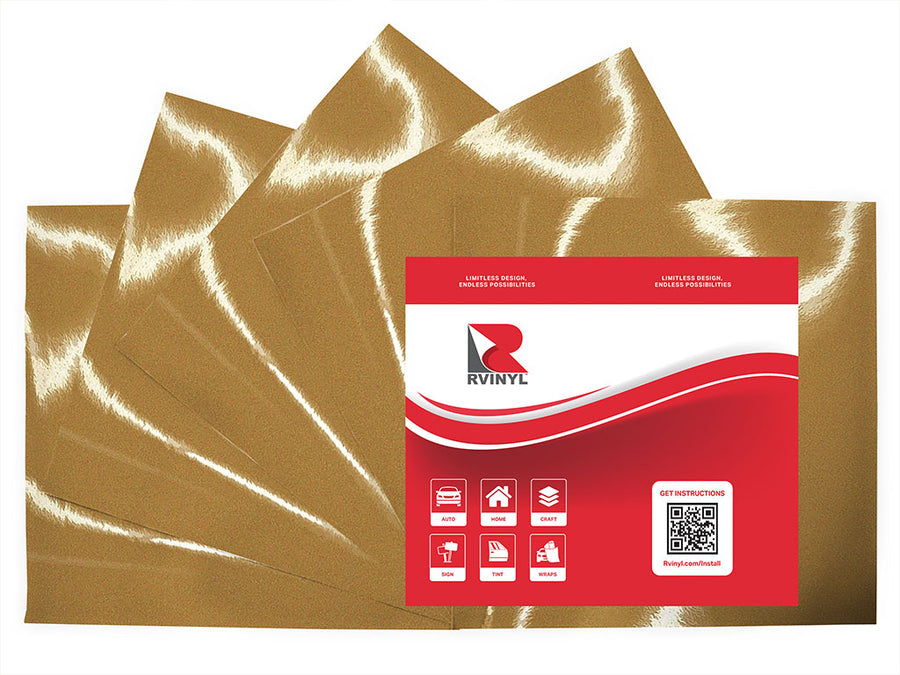 Rich Gold Reflective Craft Vinyl Sheet Pack
