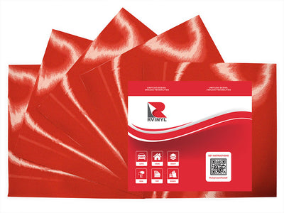 Red Reflective Craft Vinyl Sheet Pack