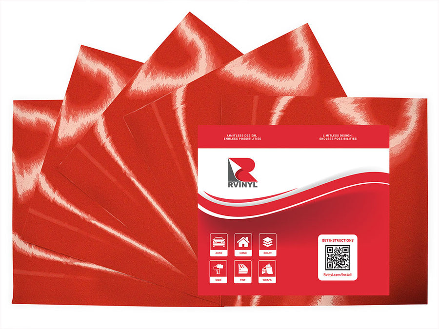 Red Reflective Craft Vinyl Sheet Pack