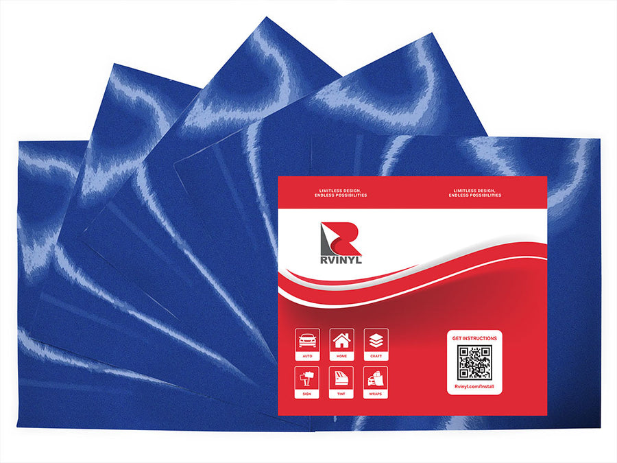 Blue Reflective Craft Vinyl Sheet Pack