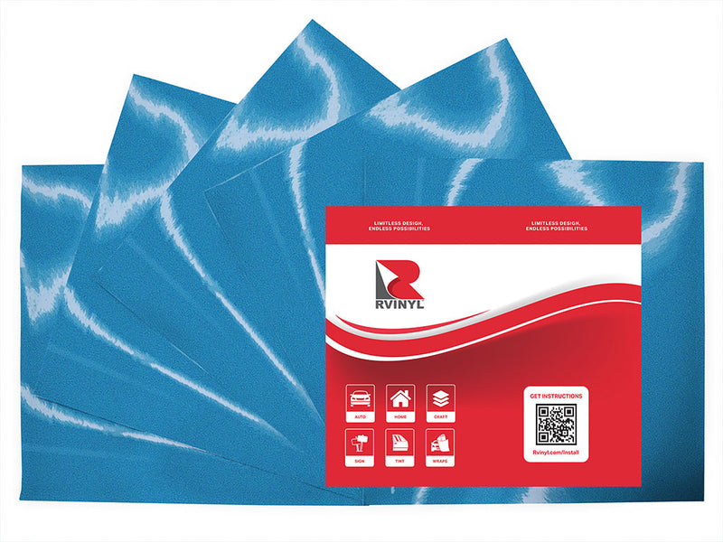Light Blue Reflective Craft Vinyl Sheet Pack
