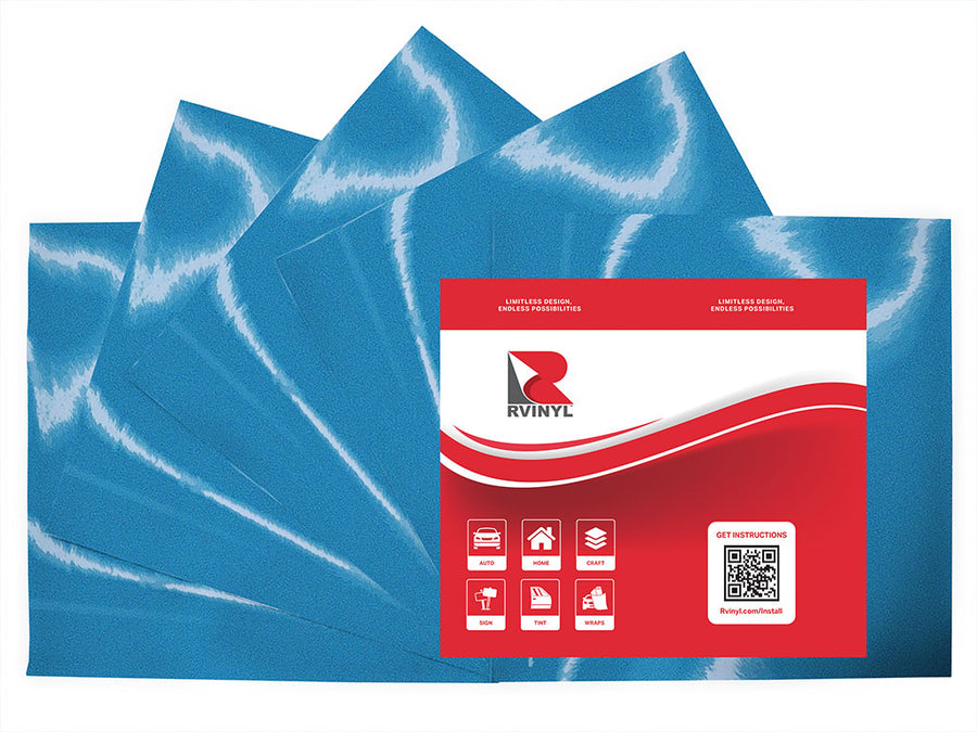 Light Blue Reflective Craft Vinyl Sheet Pack