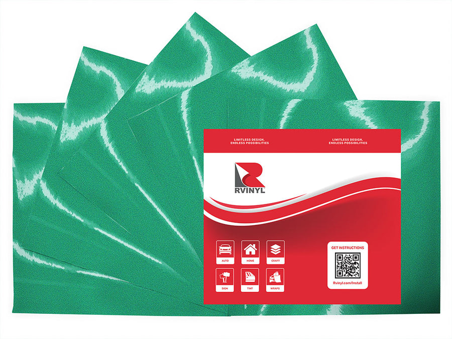 Light Green Reflective Craft Vinyl Sheet Pack
