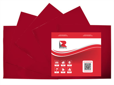 3M 7125 Deep Red Craft Vinyl Sheet Pack