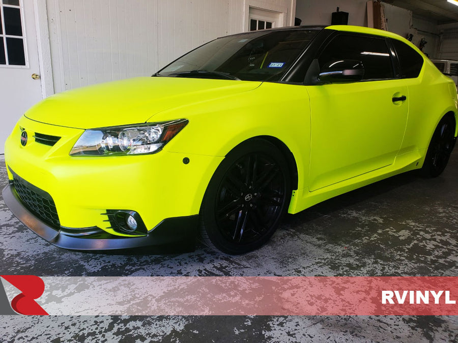 3M 1080 Satin Neon Fluorescent Yellow Driver Side DIY Wrap