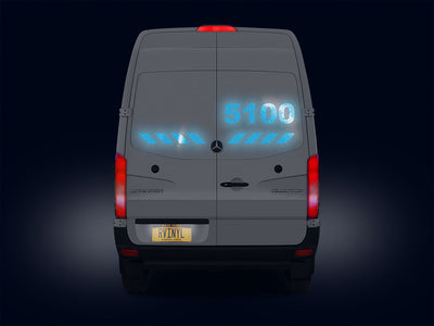 Reflective Car Sign Nighttime View